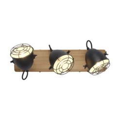 JUST LIGHT 15173-18 BEETLE Deckenleuchte 3-flammig schwarz Holz