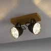 JUST LIGHT 15172-18  BEETLE Wandleuchte 2-flammig schwarz Holz