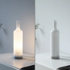 JUST LIGHT 14006-16 BOTTLE Tischleuchte weiss Opalglas