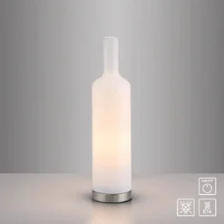 JUST LIGHT 14006-16 BOTTLE Tischleuchte weiss Opalglas
