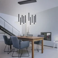 JUST LIGHT 15206-18 BRUNO LED Pendelleuchte 10-flammig schwarz 3000K