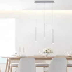 JUST LIGHT 15203-95 BRUNO LED Pendelleuchte 3-flammig aluminium 3000K