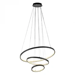 JUST LIGHT 15070-18 CERCHI Pendelleuchte schwarz 3000K