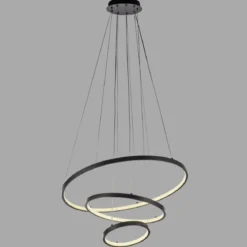 JUST LIGHT 15070-18 CERCHI Pendelleuchte schwarz 3000K
