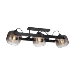 JUST LIGHT 15755-18 CUP 2.0 Deckenleuchte 3-flammig schwarz Rauchglas