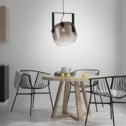 JUST LIGHT 1575-18 CUP 2.0 Pendelleuchte schwarz Rauchglas E27