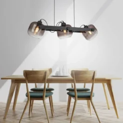 JUST LIGHT 15753-18 CUP 2.0 Pendelleuchte 3-flammig schwarz Rauchglas