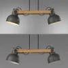JUST LIGHT 15742-18 CUP 2.0 Pendelleuchte 2-flammig schwarz Holz E27