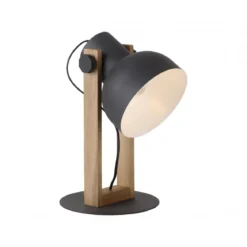 JUST LIGHT 15746-18 CUP 2.0 Tischleuchte schwarz Holz E27