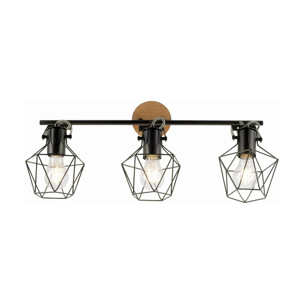 JUST LIGHT 15673-78 Deckenleuchte JARO Holz-natur 3-flammig
