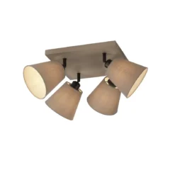JUST LIGHT 11903-29 Deckenleuchte Riala 4-flammig E27 Schwarz Taupe