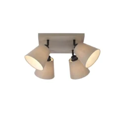 JUST LIGHT 11903-29 Deckenleuchte Riala 4-flammig E27 Schwarz Taupe