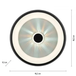 JUST LIGHT 14384-18 Deckenleuchte Vertigo schwarz CCT Kristalleffekt 47cm