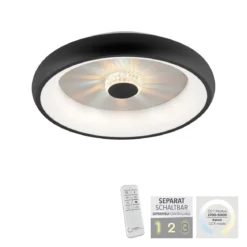 JUST LIGHT 14384-18 Deckenleuchte Vertigo schwarz CCT Kristalleffekt 47cm