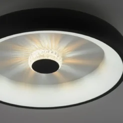 JUST LIGHT 14384-18 Deckenleuchte Vertigo schwarz CCT Kristalleffekt 47cm