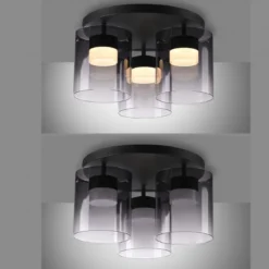 JUST LIGHT 14041-18 ELIO Deckenleuchte 3-flammig schwarz 3000K