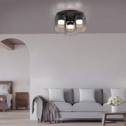 JUST LIGHT 14041-18 ELIO Deckenleuchte 3-flammig schwarz 3000K
