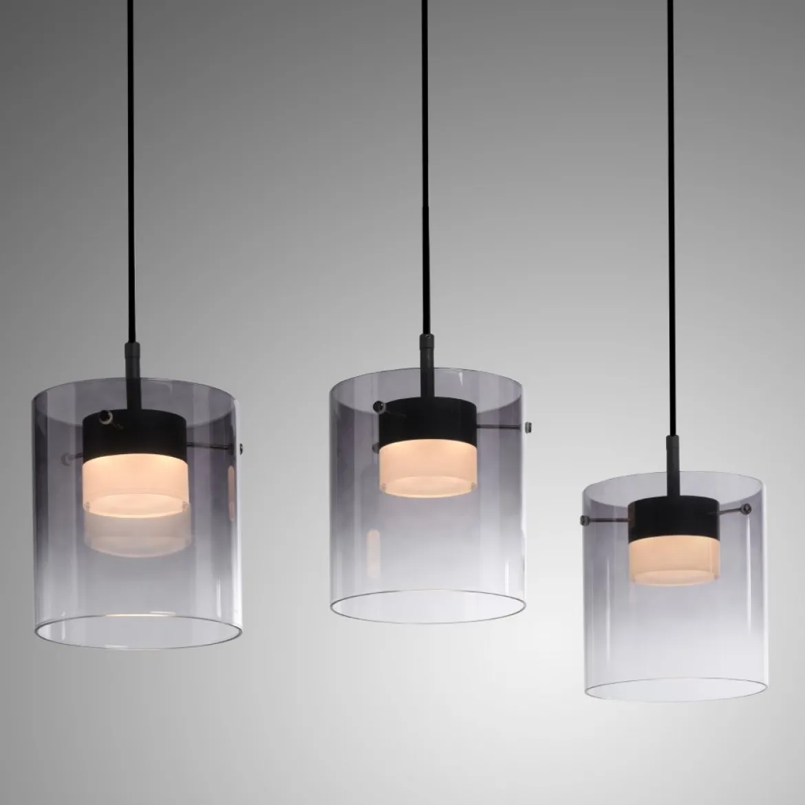 JUST LIGHT 14043-18 ELIO Pendelleuchte 3-flammig schwarz 3000K