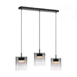 JUST LIGHT 14043-18 ELIO Pendelleuchte 3-flammig schwarz 3000K