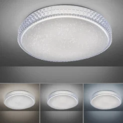 JUST LIGHT 14373-00 FRIDA LED Deckenleuchte 60cm transparent Sternenhimmeloptik