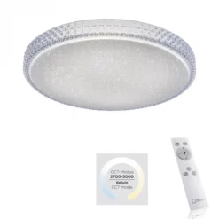 JUST LIGHT 14373-00 FRIDA LED Deckenleuchte 60cm transparent Sternenhimmeloptik
