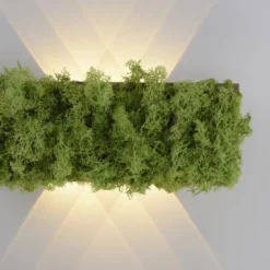 JUST LIGHT 15637-66 GREEN CARLO LED Wandleuchte moos eckig