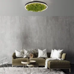 JUST LIGHT 15391-66 GREEN RITUS LED Deckenleuchte Moos 40cm