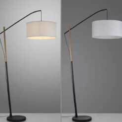 JUST LIGHT 14185-16 Green Sofie Stehleuchte 1-flammig E27 Schwarz Papierschirm Weiß