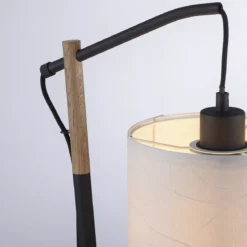 JUST LIGHT 14184-16 Green Sofie Tischleuchte 1-flammig E27 Schwarz Papierschirm Weiß