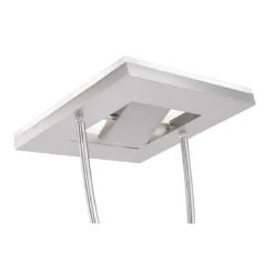 JUST LIGHT 11776-55 HELIA LED Stehleuchte eckig mit Lesearm 3000K dimmbar stahlarben