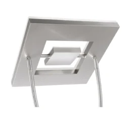 JUST LIGHT 11776-55 HELIA LED Stehleuchte eckig mit Lesearm 3000K dimmbar stahlarben