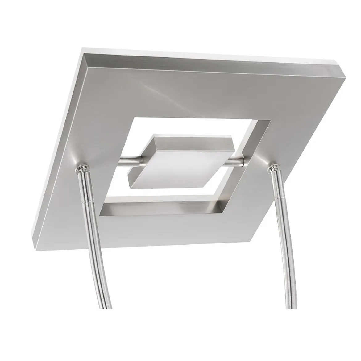 JUST LIGHT 11776-55 HELIA LED Stehleuchte eckig mit Lesearm 3000K dimmbar stahlarben