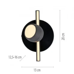 JUST LIGHT 11400-18 JARIK Deckenleuchte 1-flammig schwarz 3000K