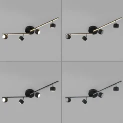 JUST LIGHT 11402-18 JARIK Deckenleuchte 4-flammig schwarz 3000K