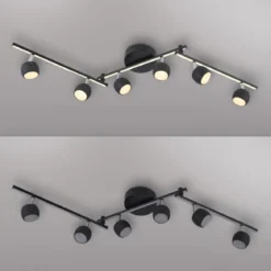 JUST LIGHT 11403-18 JARIK Deckenleuchte 6-flammig schwarz 3000K