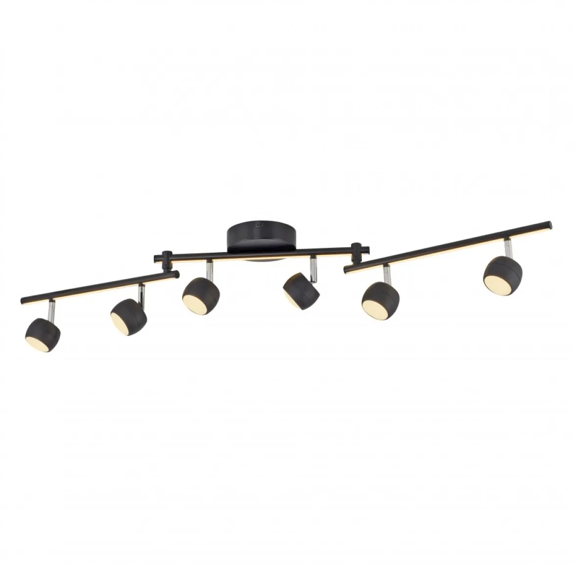 JUST LIGHT 11403-18 JARIK Deckenleuchte 6-flammig schwarz 3000K