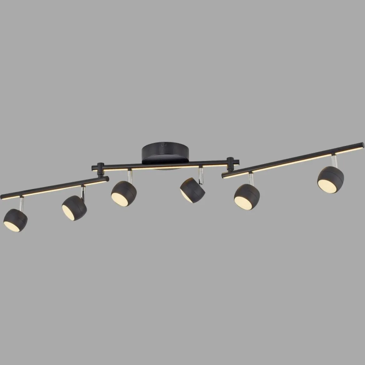 JUST LIGHT 11403-18 JARIK Deckenleuchte 6-flammig schwarz 3000K