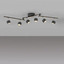 JUST LIGHT 11403-18 JARIK Deckenleuchte 6-flammig schwarz 3000K