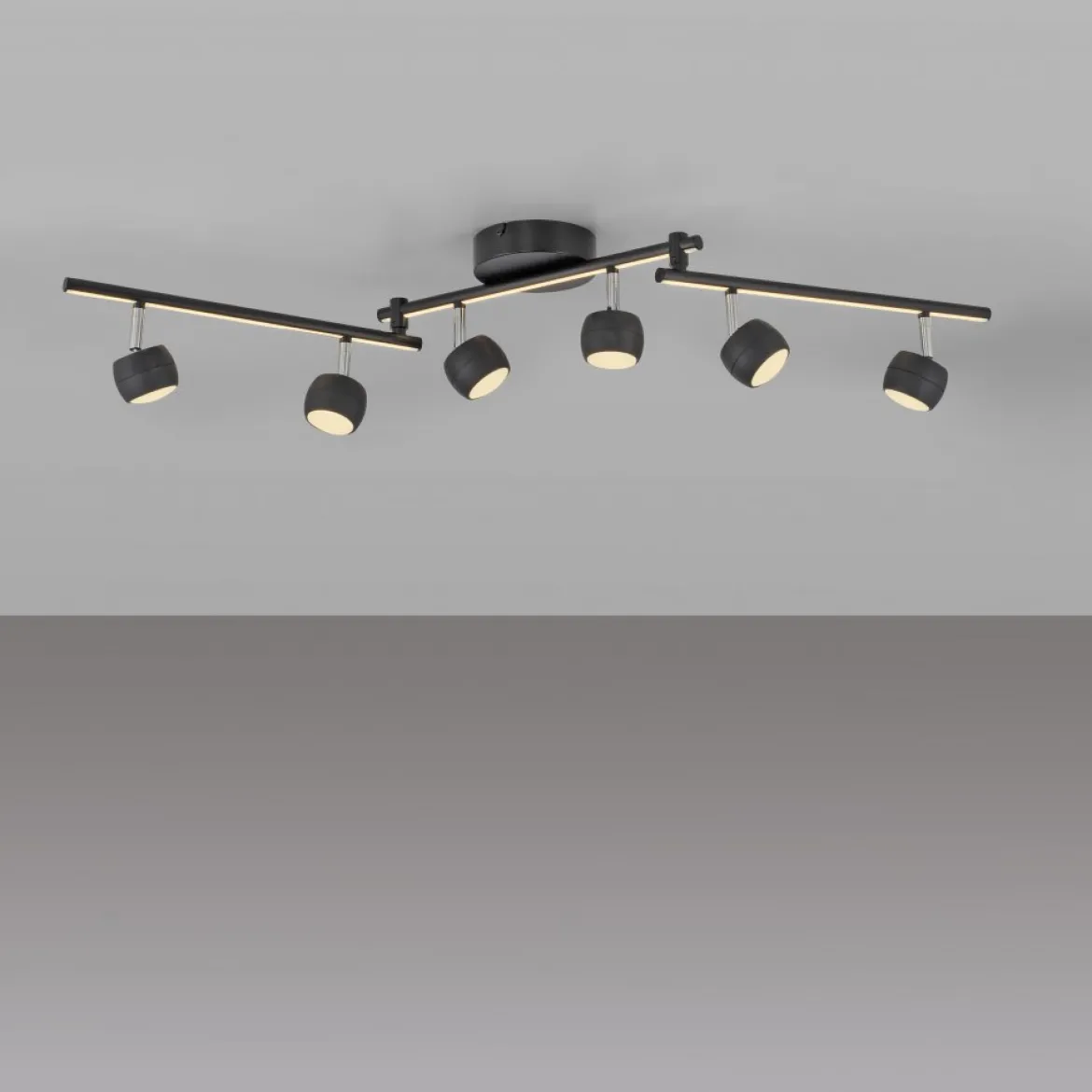 JUST LIGHT 11403-18 JARIK Deckenleuchte 6-flammig schwarz 3000K