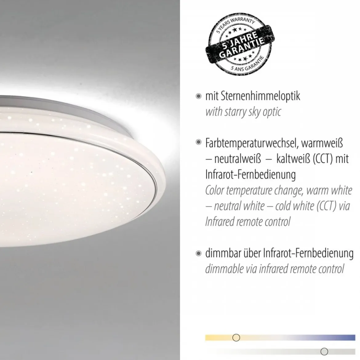 JUST LIGHT 14366-16 JUPITER LED Deckenleuchte Sternenhimmel 59cm CCT