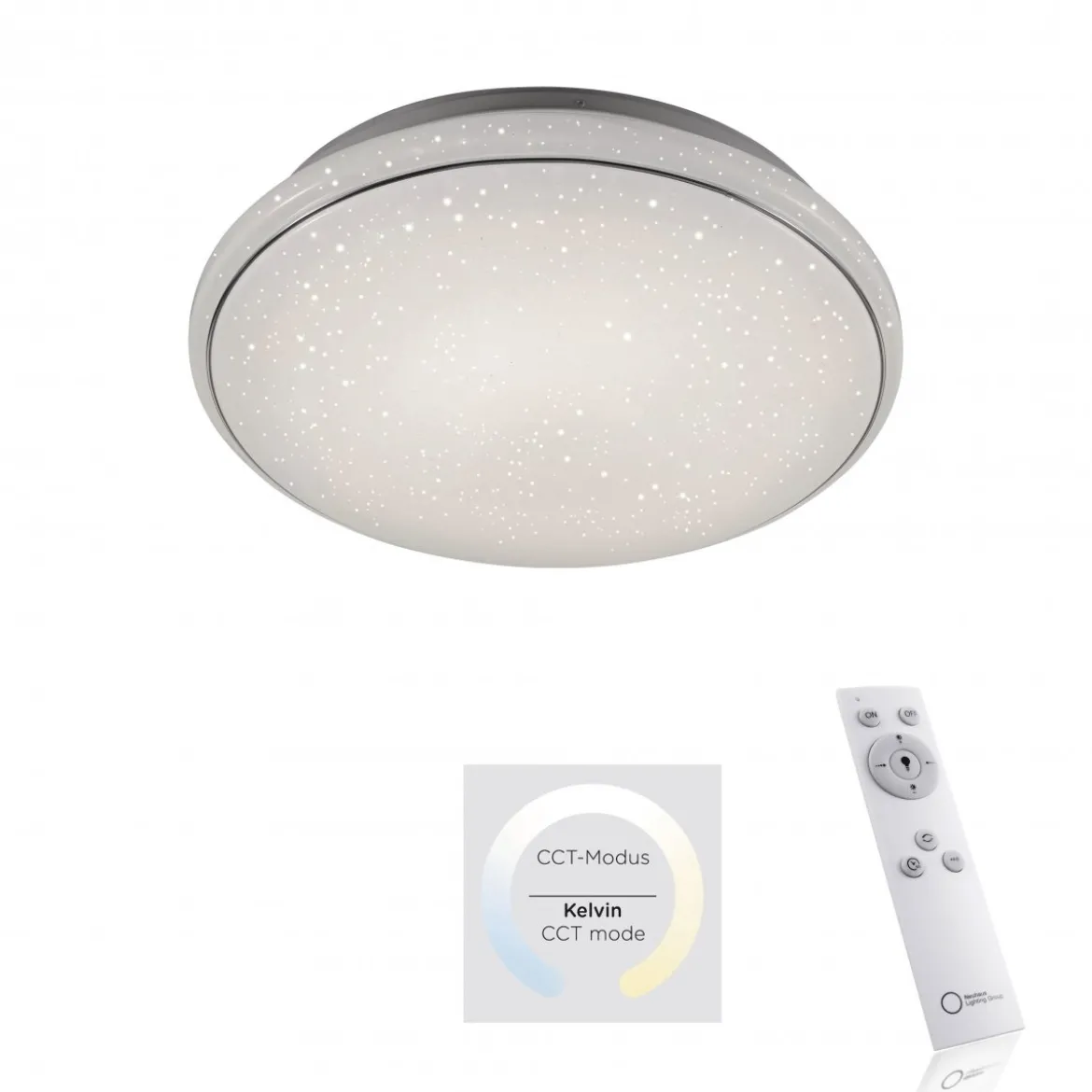 JUST LIGHT 14366-16 JUPITER LED Deckenleuchte Sternenhimmel 59cm CCT