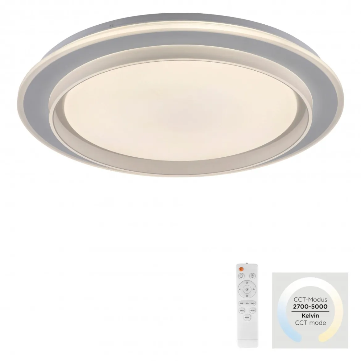 JUST LIGHT 14297-16 LAGO Deckenleuchte weiss CCT-Farbsteuerung
