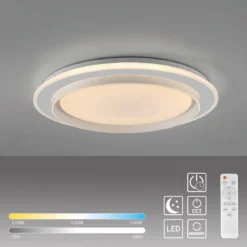 JUST LIGHT 14297-16 LAGO Deckenleuchte weiss CCT-Farbsteuerung