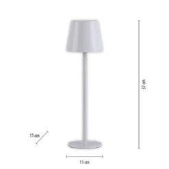 Just Light 19250-16 LED Akku Tischleuchte EURIA weiß IP54
