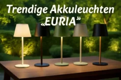 Just Light 19250-43 LED Akku Tischleuchte EURIA grün IP54