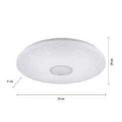 JUST LIGHT 14228-16 LED Deckenleuchte JONAS weiß rund 59cm Nachthimmel CCT
