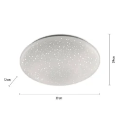 JUST LIGHT 14242-16 LED Deckenleuchte SKYLER weiß rund 39cm Sternenhimmel RGBW