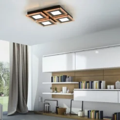 JUST LIGHT 14511-18 LED Deckenleuchte ACRI schwarz RGBW 44x44cm