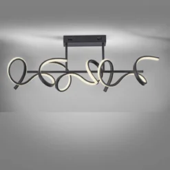 JUST LIGHT 19032-18 LED Deckenleuchte CURLS schwarz 3000K Simply Dim