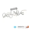 JUST LIGHT 19032-21 LED Deckenleuchte CURLS silberfarben 3000K Simply Dim